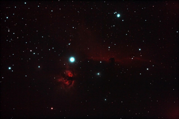 Pferdekopfnebel (B 33) vor IC 434 im Ori