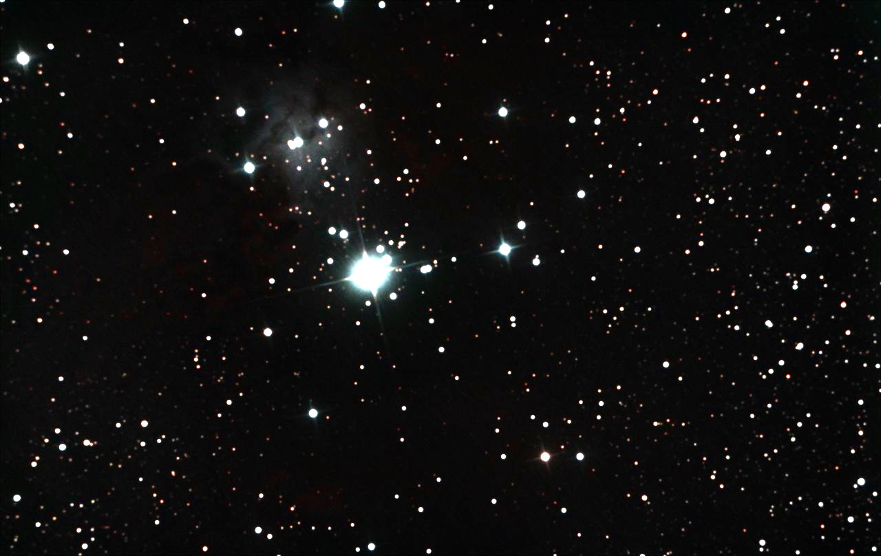 Weihnachtsbaumhaufen und Konusnebel (NGC 2264)  Ausschnitt, im Mon