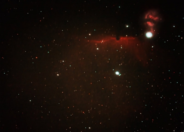 Flammen-Nebel (NGC 2024) und Pferdekopfnebel (B 33 vor IC 434)