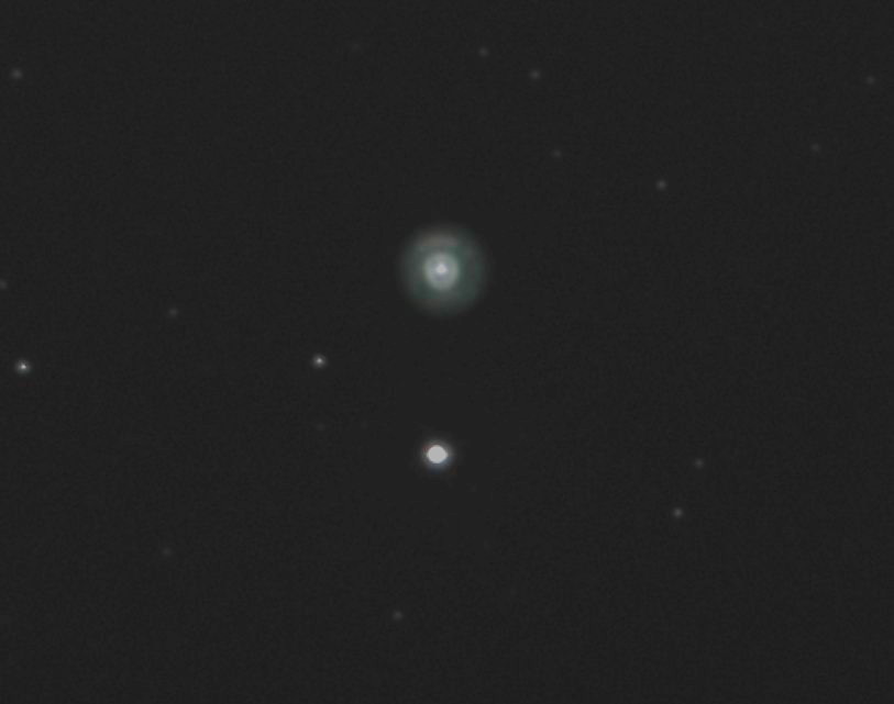 Eskimonebel (NGC 2392) im Gem, Ausschnitt